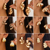 Alloy Geometric Electroplated Women's Exaggerated Water Drop Earrings