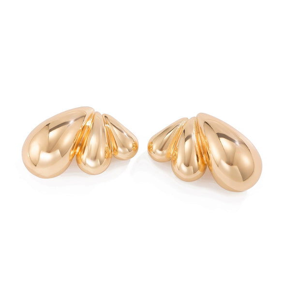 Alloy Geometric Electroplated Women's Exaggerated Water Drop Earrings
