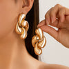Alloy Geometric Electroplated Women's Exaggerated Water Drop Earrings