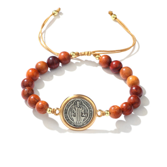 Alloy Geometric Electroplated Woven Beaded Unisex Bracelet