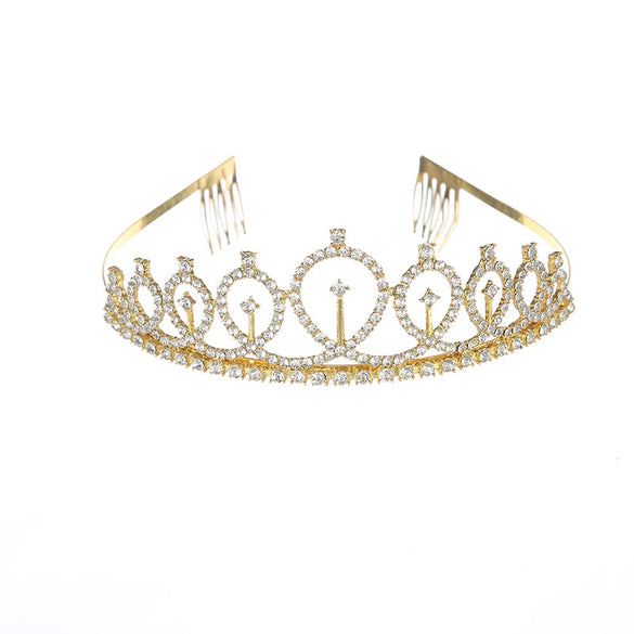 Alloy Geometric Electroplating Bridal Crown Headband Hair Accessories For Women