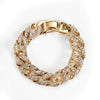 Alloy Geometric Electroplating Cuban Chain Bracelet Hiphop Style Unisex