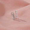 Alloy Geometric Electroplating Diamondencrusted Pearl Women's Ear Clip