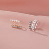 Alloy Geometric Electroplating Diamondencrusted Pearl Women's Ear Clip