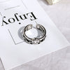 Alloy Geometric Electroplating Unisex Retro Open Multilayer Ring Hiphop Style Hand Jewelry