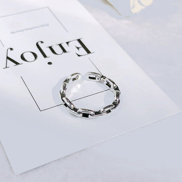 Alloy Geometric Electroplating Unisex Retro Open Multilayer Ring Hiphop Style Hand Jewelry