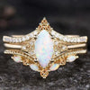 Alloy Geometric Electroplating Women's Ring Threepiece Set