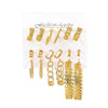 Alloy Geometric Exaggerated Design Electroplated Women's Earrings Suit Series