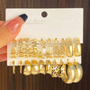 Alloy Geometric Exaggerated Design Electroplated Women's Earrings Suit Series