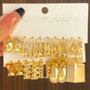 Alloy Geometric Exaggerated Design Electroplated Women's Earrings Suit Series