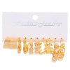 Alloy Geometric Exaggerated Design Electroplated Women's Earrings Suit Series