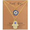 Alloy Geometric Eye Pendant Diamond Necklace For Women