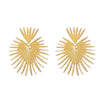 Alloy Geometric Fan Shaped Exaggerated Tassel And Heart Shaped Electroplated Women's Earrings