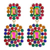 Alloy Geometric Fashion Exaggerated Claw Chain Diamond Rhinestone Glass Diamond Earrings