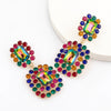 Alloy Geometric Fashion Exaggerated Claw Chain Diamond Rhinestone Glass Diamond Earrings