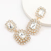 Alloy Geometric Fashion Exaggerated Claw Chain Diamond Rhinestone Glass Diamond Earrings
