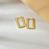 Alloy Geometric Fivepointed Star Square Light Luxury Electroplated Women's Earrings