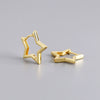 Alloy Geometric Fivepointed Star Square Light Luxury Electroplated Women's Earrings