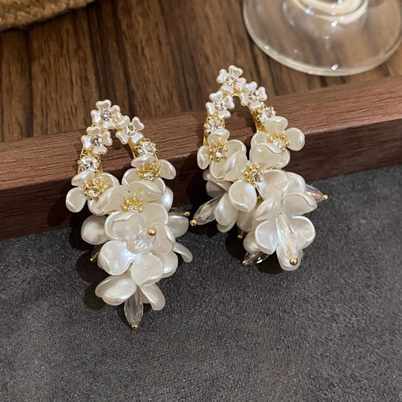 Alloy Geometric Floral Women's Earrings Set With Pearls