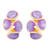 Alloy Geometric Flower Enamel Electroplated Women's Earrings