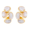 Alloy Geometric Flower Enamel Electroplated Women's Earrings