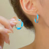 Alloy Geometric Flower Enamel Electroplated Women's Earrings