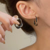 Alloy Geometric Flower Enamel Electroplated Women's Earrings
