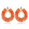 Alloy Geometric Flower Fanshaped Tassel Women's Retro Exaggerated Earrings Electroplated