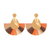 Alloy Geometric Flower Fanshaped Tassel Women's Retro Exaggerated Earrings Electroplated