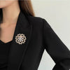 Alloy Geometric Flower Pearl Brooch With Electroplating For Women's Clothing Accessories