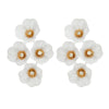 Alloy Geometric Flower Tassel Electroplated Earrings For Women Niche Fashionable Elegant Light Luxury Style