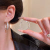 Alloy Geometric Frosted Women's Earrings With Electroplating
