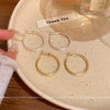 Alloy Geometric Frosted Women's Earrings With Electroplating