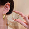 Alloy Geometric Frosted Women's Earrings With Electroplating