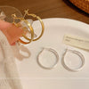 Alloy Geometric Frosted Women's Earrings With Electroplating