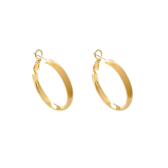 Alloy Geometric Frosted Women's Earrings With Electroplating
