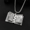 Alloy Geometric Gothic Style Flip Bible Book Cross Electroplated Unisex Necklace