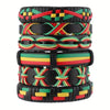Alloy Geometric Hand Knitted Vintage Style Loop Maple Leaf Multilayer Bouncing Rope Bracelet