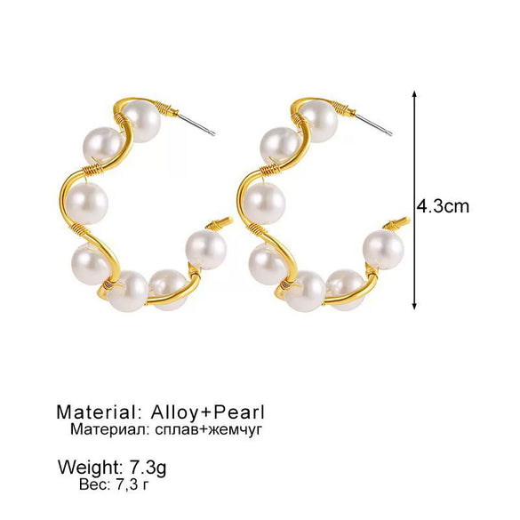 Alloy Geometric Handmade Braided Electroplated Women's Earrings Jewelry Set