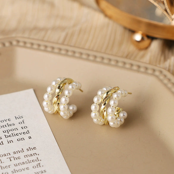 Alloy Geometric Handmade Braided Electroplated Women's Earrings Jewelry Set