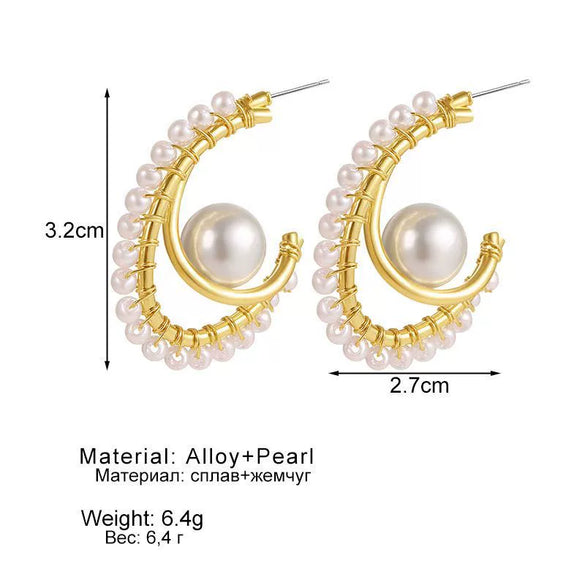 Alloy Geometric Handmade Braided Electroplated Women's Earrings Jewelry Set