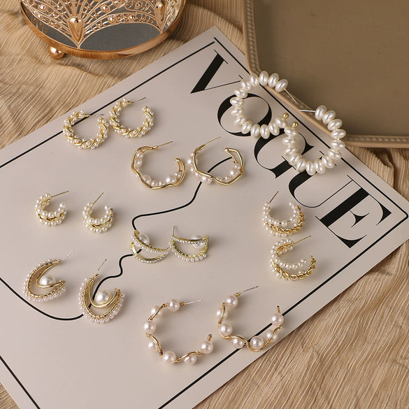 Alloy Geometric Handmade Braided Electroplated Women's Earrings Jewelry Set