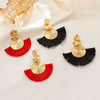 Alloy Geometric Handmade Tassel And Fanshaped Earrings For Women
