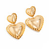 Alloy Geometric Heart Electroplating Pleated Lace Asymmetrical Petal Women's Earrings