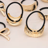 Alloy Geometric High Elastic Bow Hair Rope Hair Accessories Electroplated