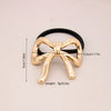 Alloy Geometric High Elastic Bow Hair Rope Hair Accessories Electroplated