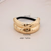 Alloy Geometric High Elastic Bow Hair Rope Hair Accessories Electroplated