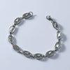 Alloy Geometric Hip Hop Personality Charm Jewelry Set With Cuban Chain Bracelet And Necklace