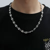 Alloy Geometric Hip Hop Personality Charm Jewelry Set With Cuban Chain Bracelet And Necklace