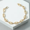 Alloy Geometric Hip Hop Personality Charm Jewelry Set With Cuban Chain Bracelet And Necklace